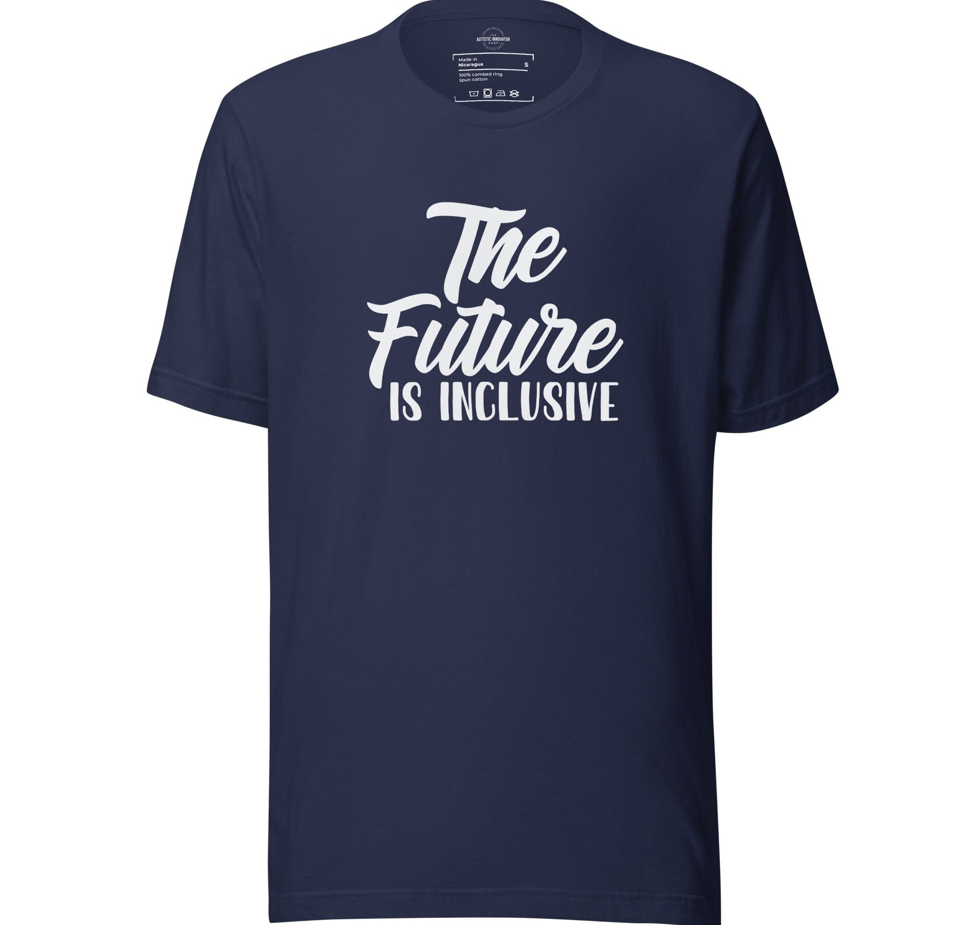 The Future is Inclusive Unisex t-shirt The Autistic Innovator Navy S 