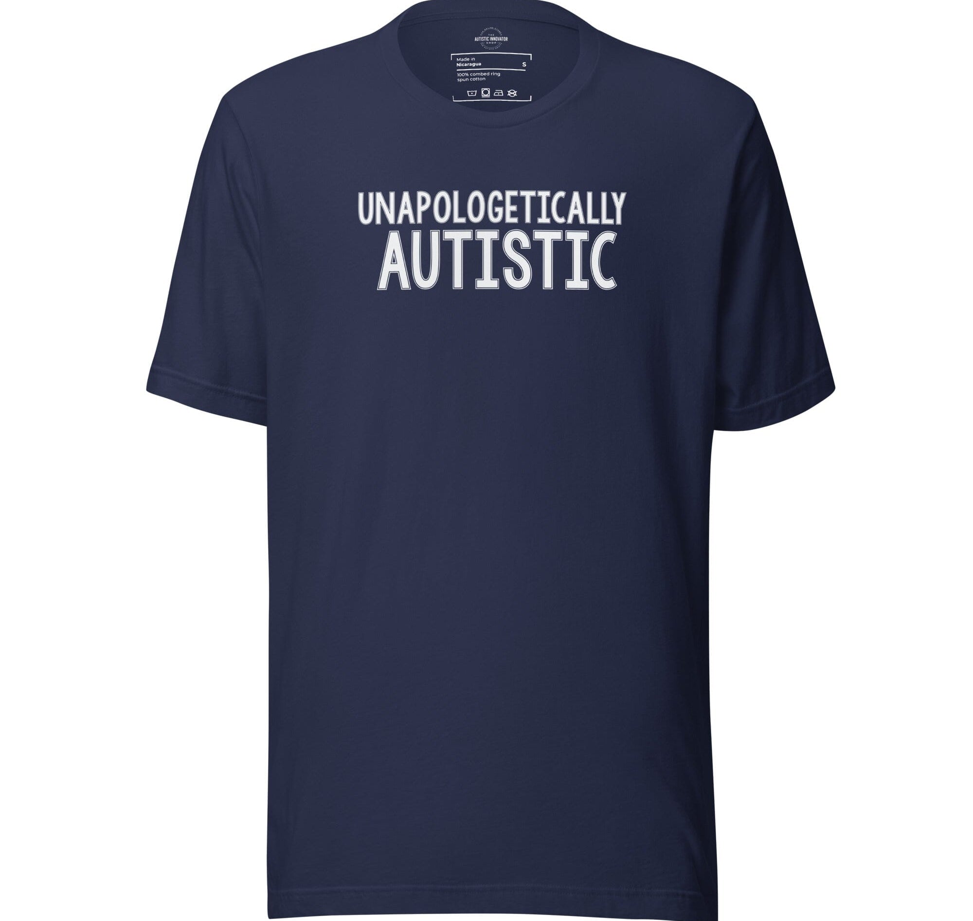 Unapologetically Autistic Unisex t-shirt The Autistic Innovator Navy S 