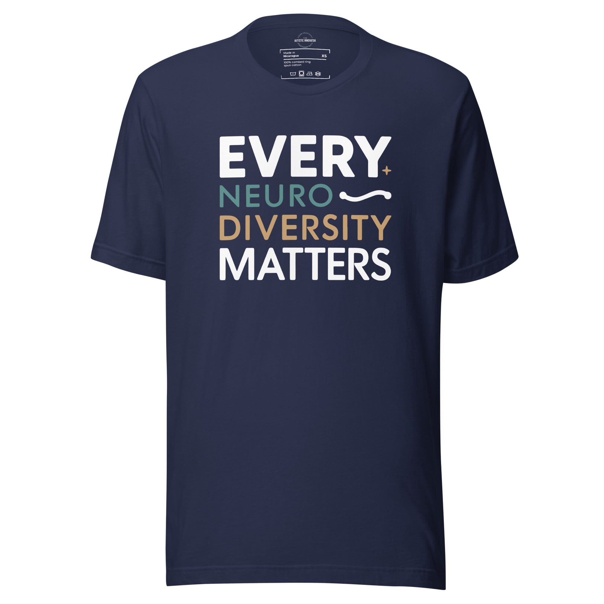 Every Neurodiversity Matters Unisex t-shirt The Autistic Innovator Navy XS 