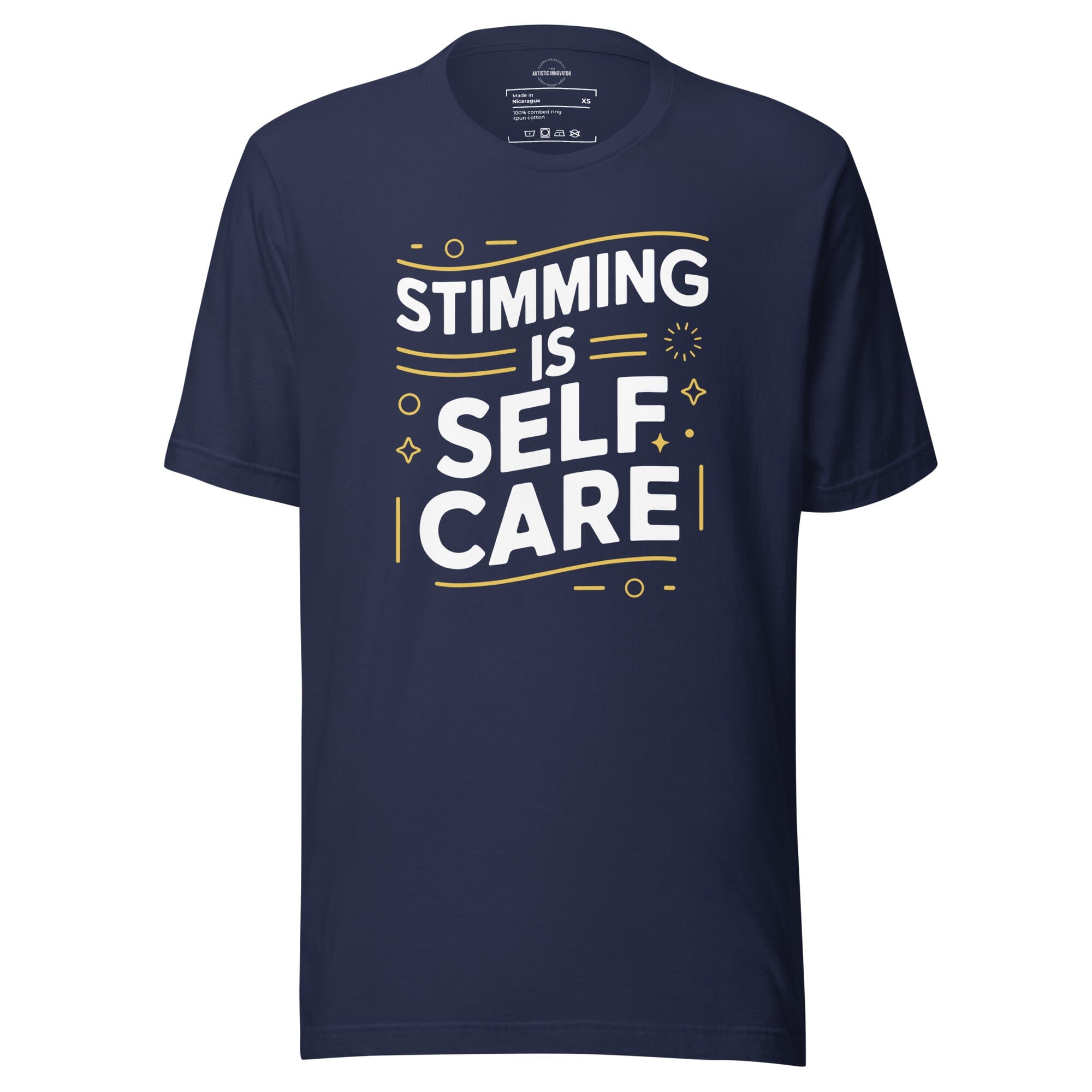 Stimming is Self Care Unisex t-shirt The Autistic Innovator Navy XS 