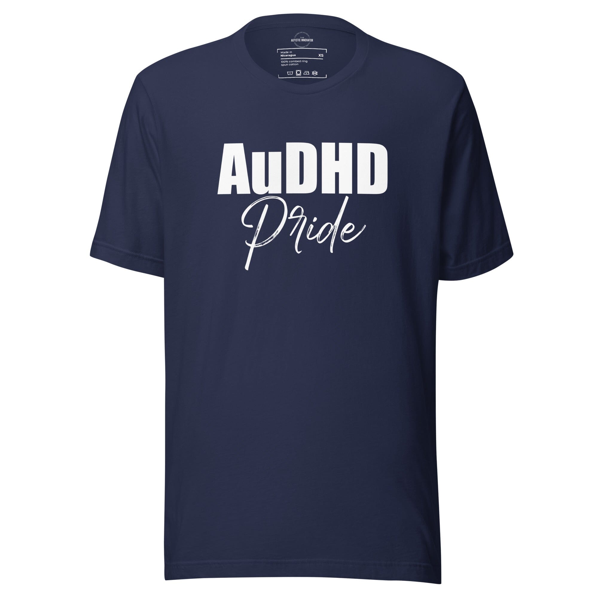 AuDHD Pride Unisex t-shirt The Autistic Innovator Navy XS 