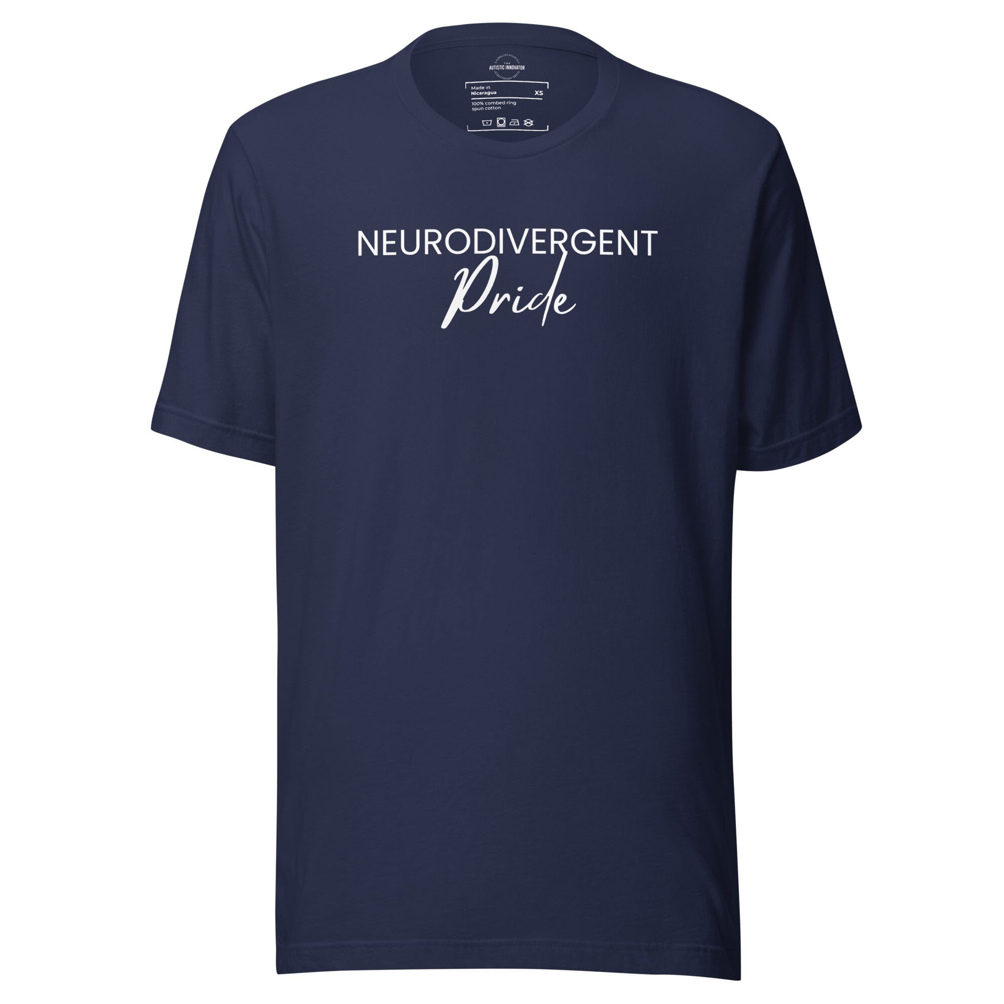 Neurodivergent Pride Unisex t-shirt The Autistic Innovator Navy XS 