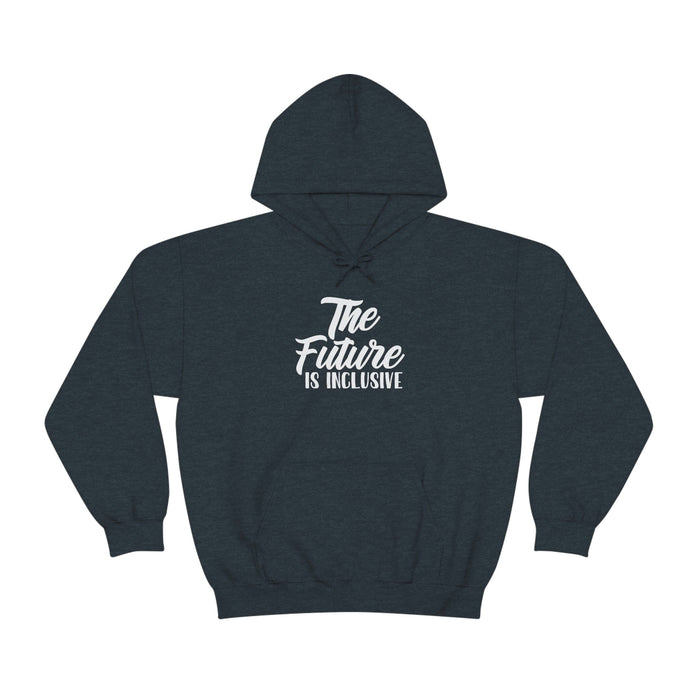 The Future is Inclusive Unisex Hoodie Hoodie The Autistic Innovator Heather Navy S 