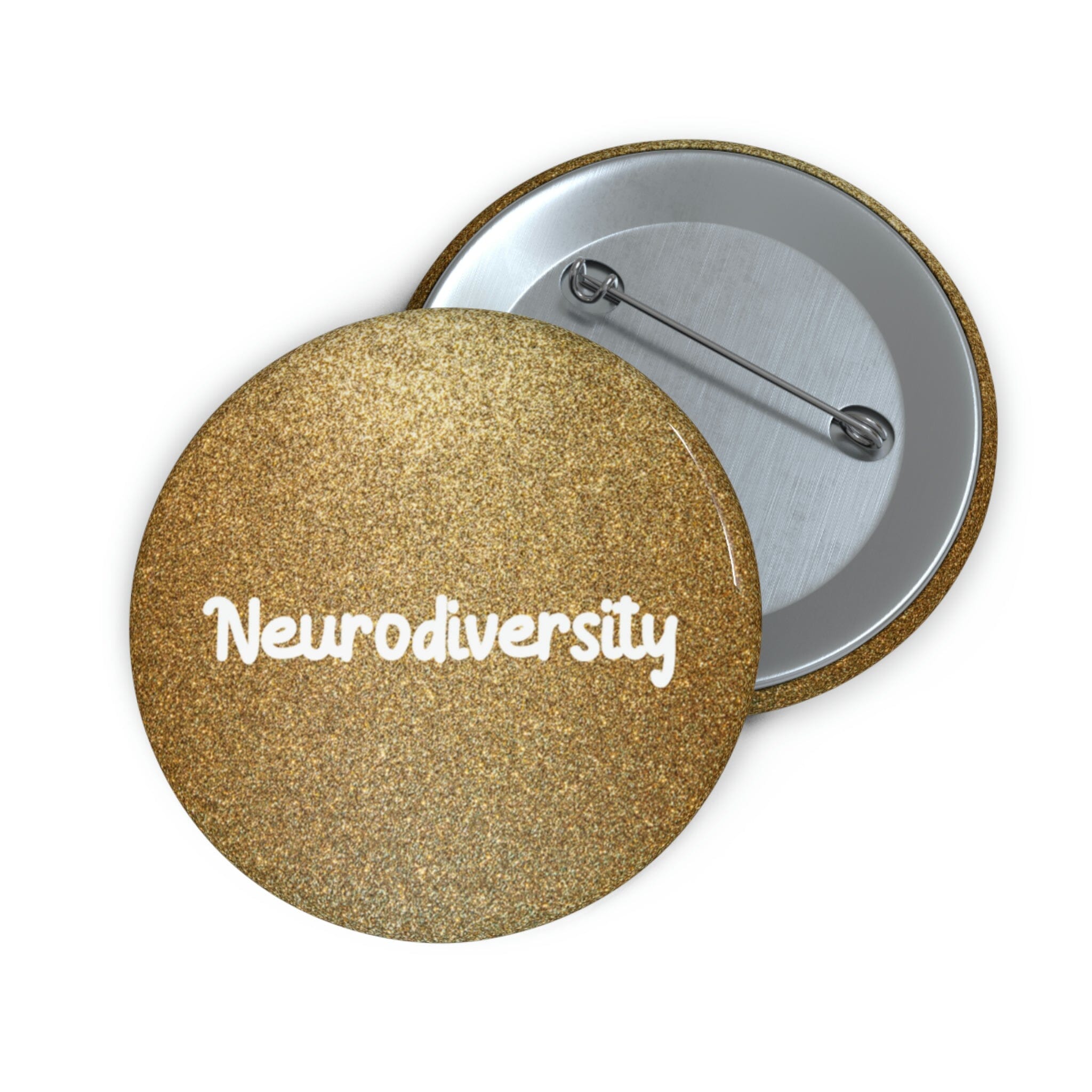 Neurodiversity Gold Glitter Pin Accessories The Autistic Innovator 