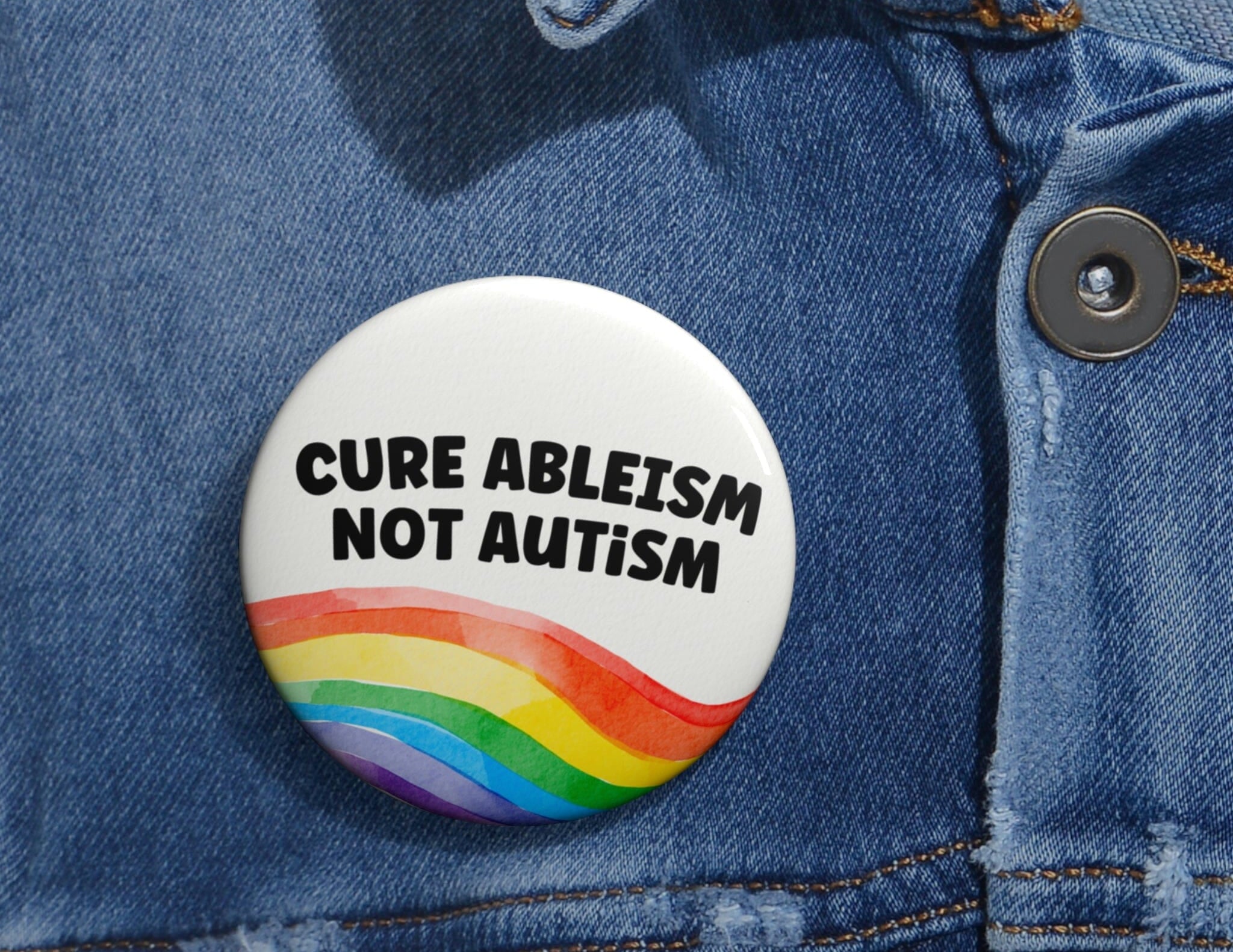 Cure Ableism Not Autism Pin Accessories The Autistic Innovator 