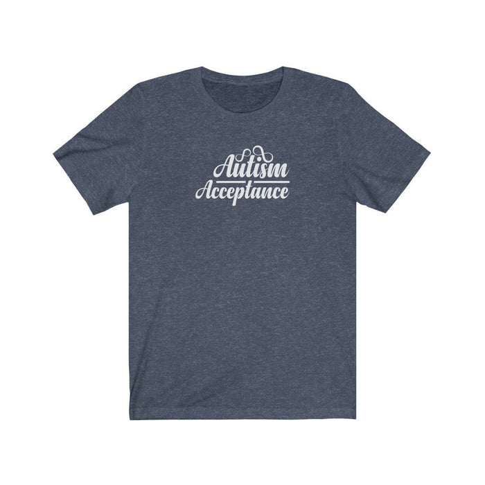 Autism Acceptance Unisex T-Shirt T-Shirt Printify Heather Navy S 
