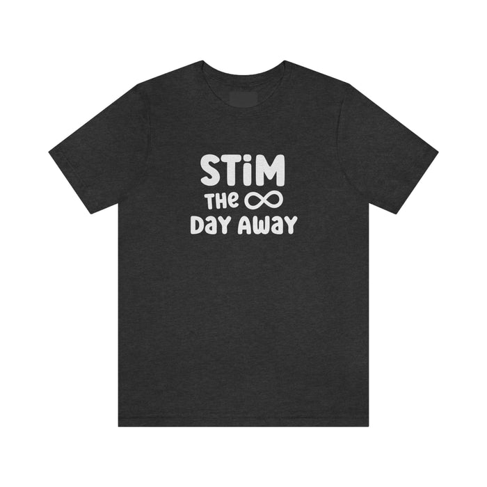 Stim the Day Away Unisex T-Shirt T-Shirt Printify Dark Grey Heather S 