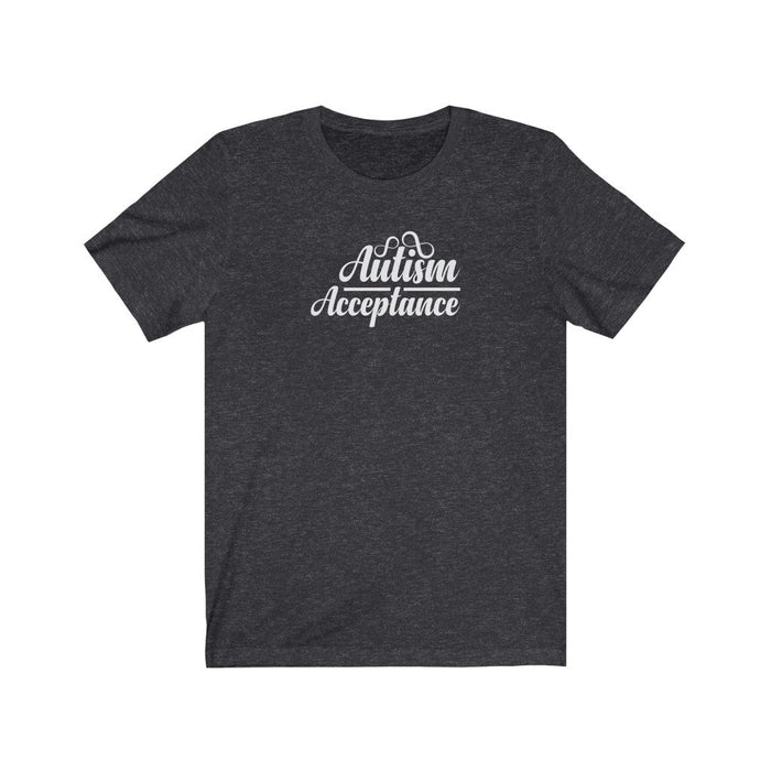 Autism Acceptance Unisex T-Shirt T-Shirt Printify Dark Grey Heather S 