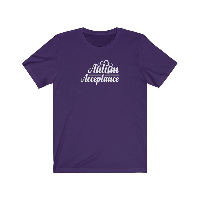 Autism Acceptance Unisex T-Shirt T-Shirt Printify Team Purple S 