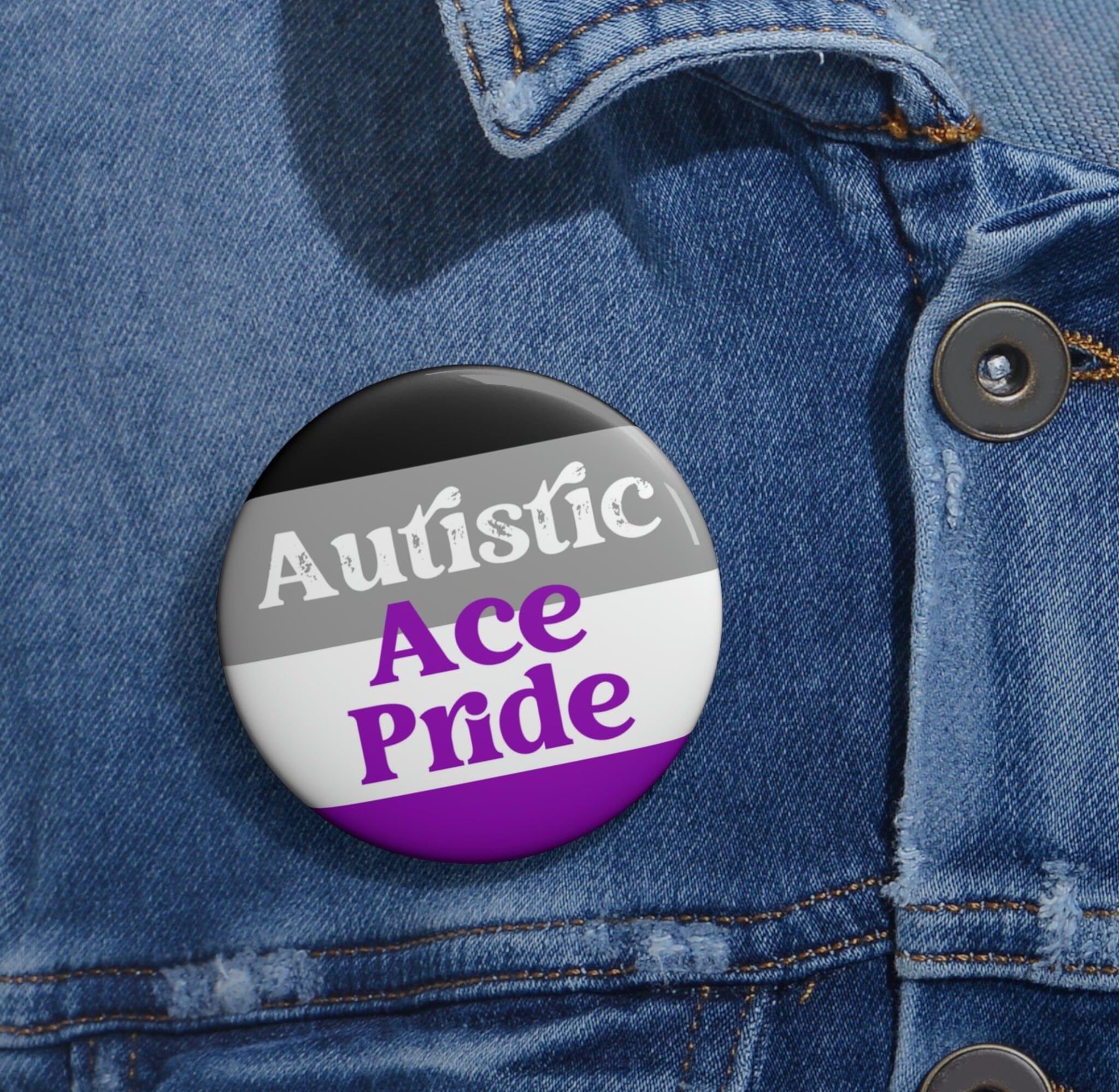 Autistic Ace Pride Pin Accessories Printify 