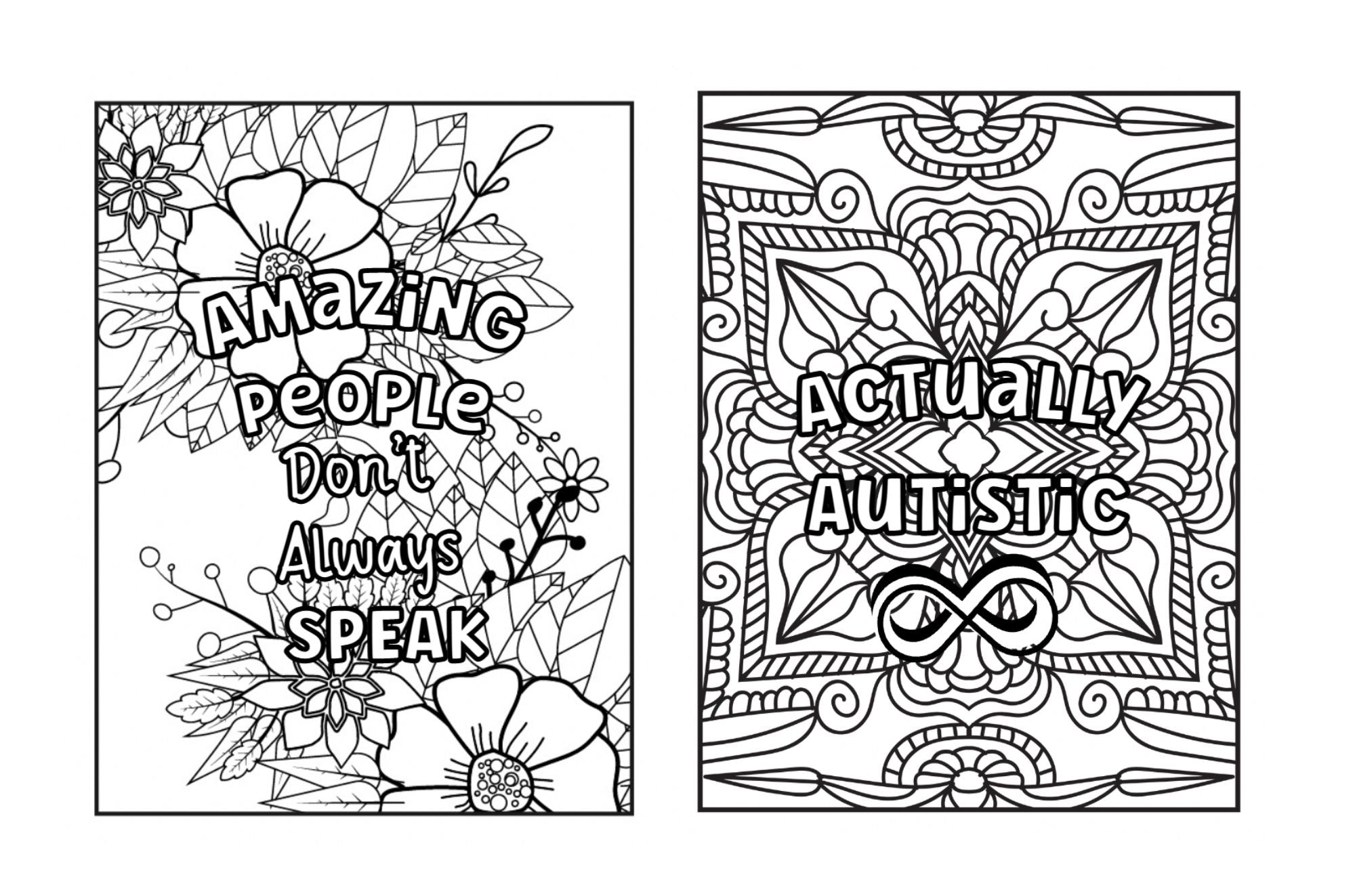 Awesomely Autistic Printable Coloring Book (PDF book) The Autistic Innovator 