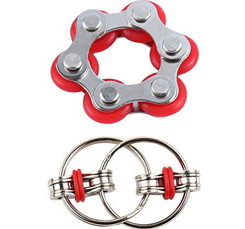 Bike Chain Fidget Stim Toy Set The Autistic Innovator Red Bundle 