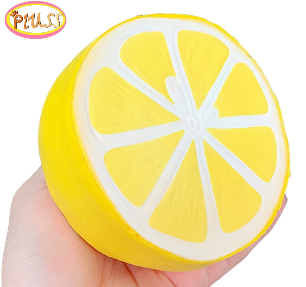 Avocado Squishy Fruit Package Peach Watermelon Banana Cake Squishies Slow Rising Scented Squeeze Toy Educational Toys For Baby 0 The Autistic Innovator yellow lemon 