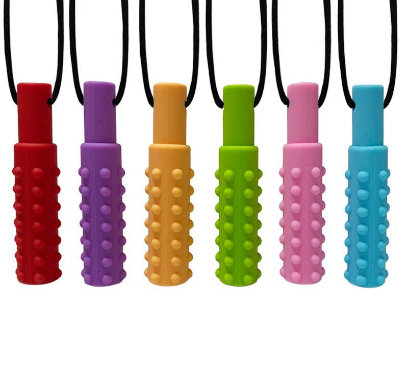 Textured Pendant Chew Necklace (10 pack) The Autistic Innovator Multicolors (10 pack) 