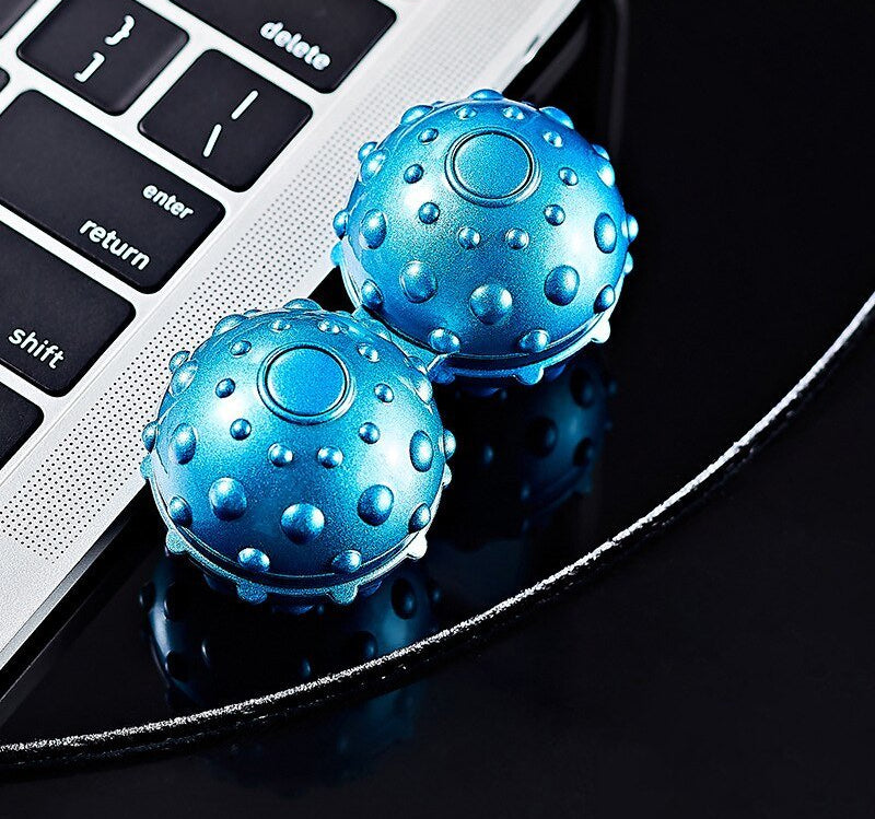 New Alloy Fidget Spinner Toys Stress Reliever One-piece Massage Ball Adult Vent Decompression Sensory Toys Children Hand Spinner 0 The Autistic Innovator blue 