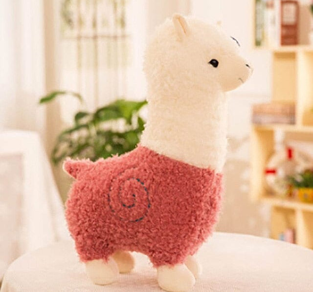 25cm New Alpaca Plush Toy 6 Colors Cute Animal Doll Soft Cotton stuffed doll Home office decor Kids girl Birthday Christmas Gift 0 The Autistic Innovator pink 