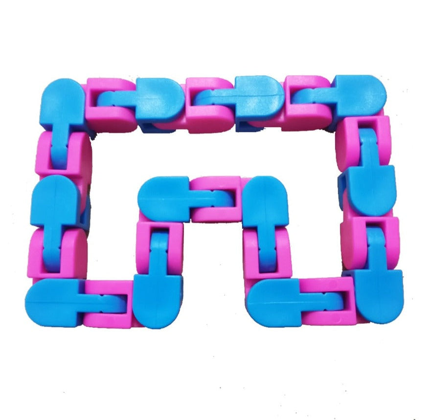 Wacky Tracks Fidget Stim Toy The Autistic Innovator Blue & Pink 