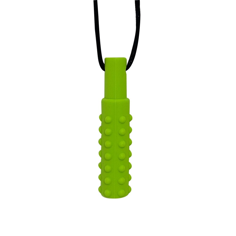 Textured Pendant Chew Necklace 0 The Autistic Innovator Green 