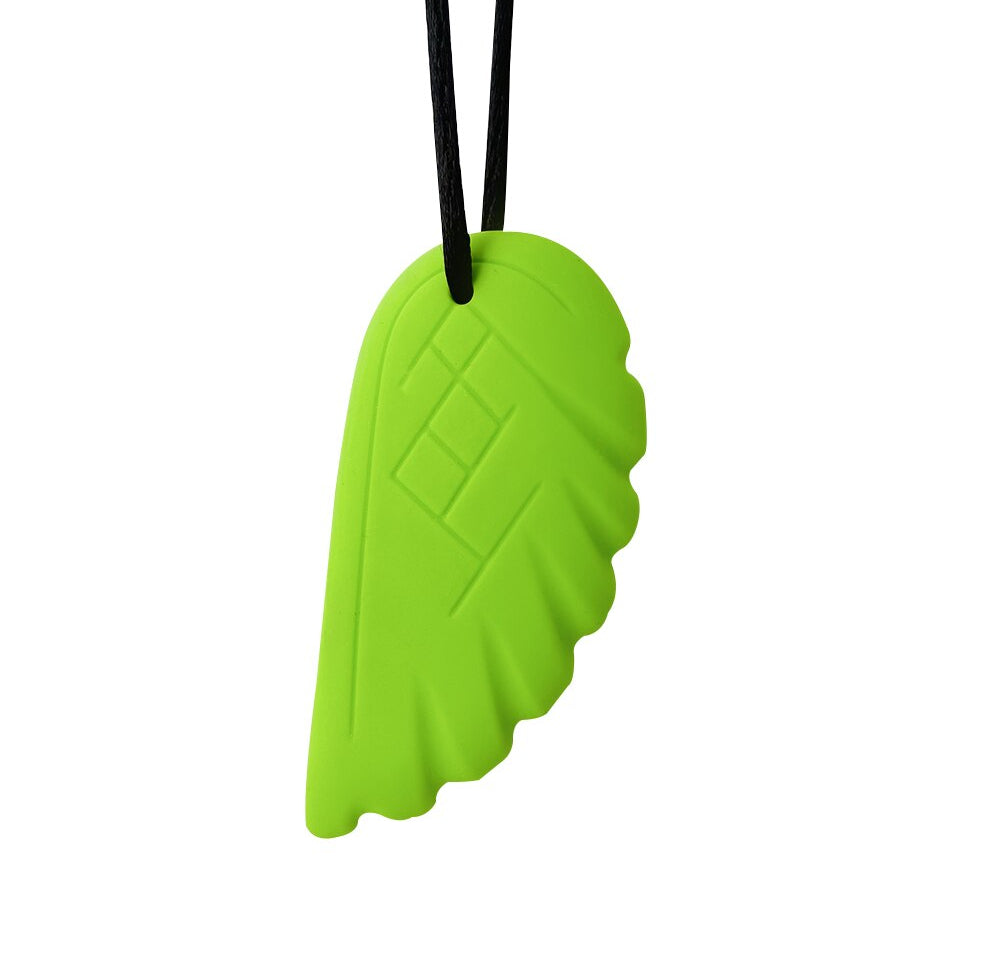 Feather Chew Necklace The Autistic Innovator Green 