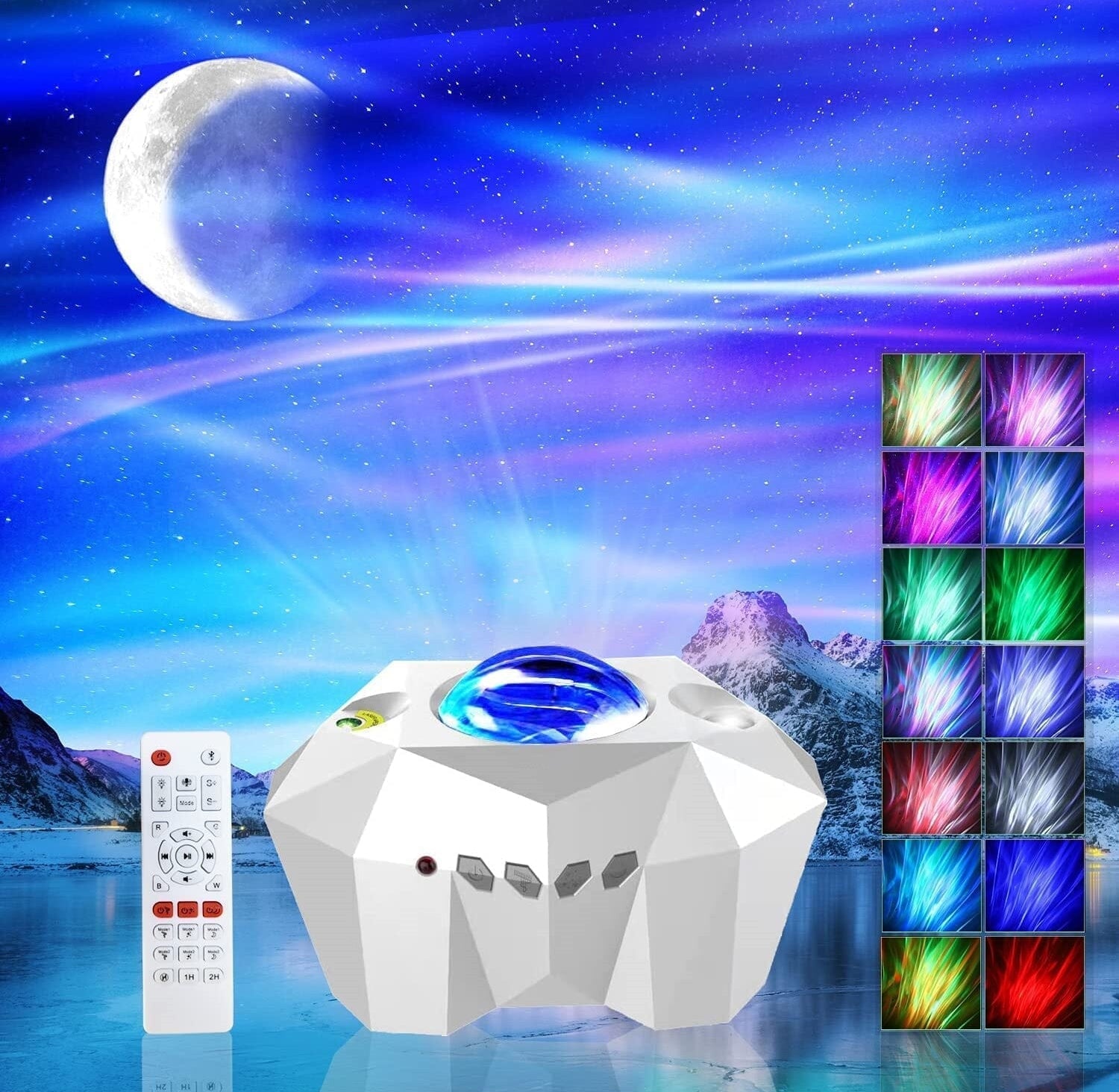 LED Aurora Projector Galaxy Starry Sky Projector Lamp Northern Lights Bedroom Home Room Decoration Nightlights Luminaires Gift 0 The Autistic Innovator Projector White China 