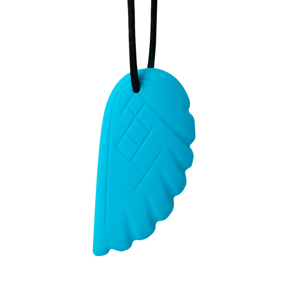 Feather Chew Necklace The Autistic Innovator Blue 