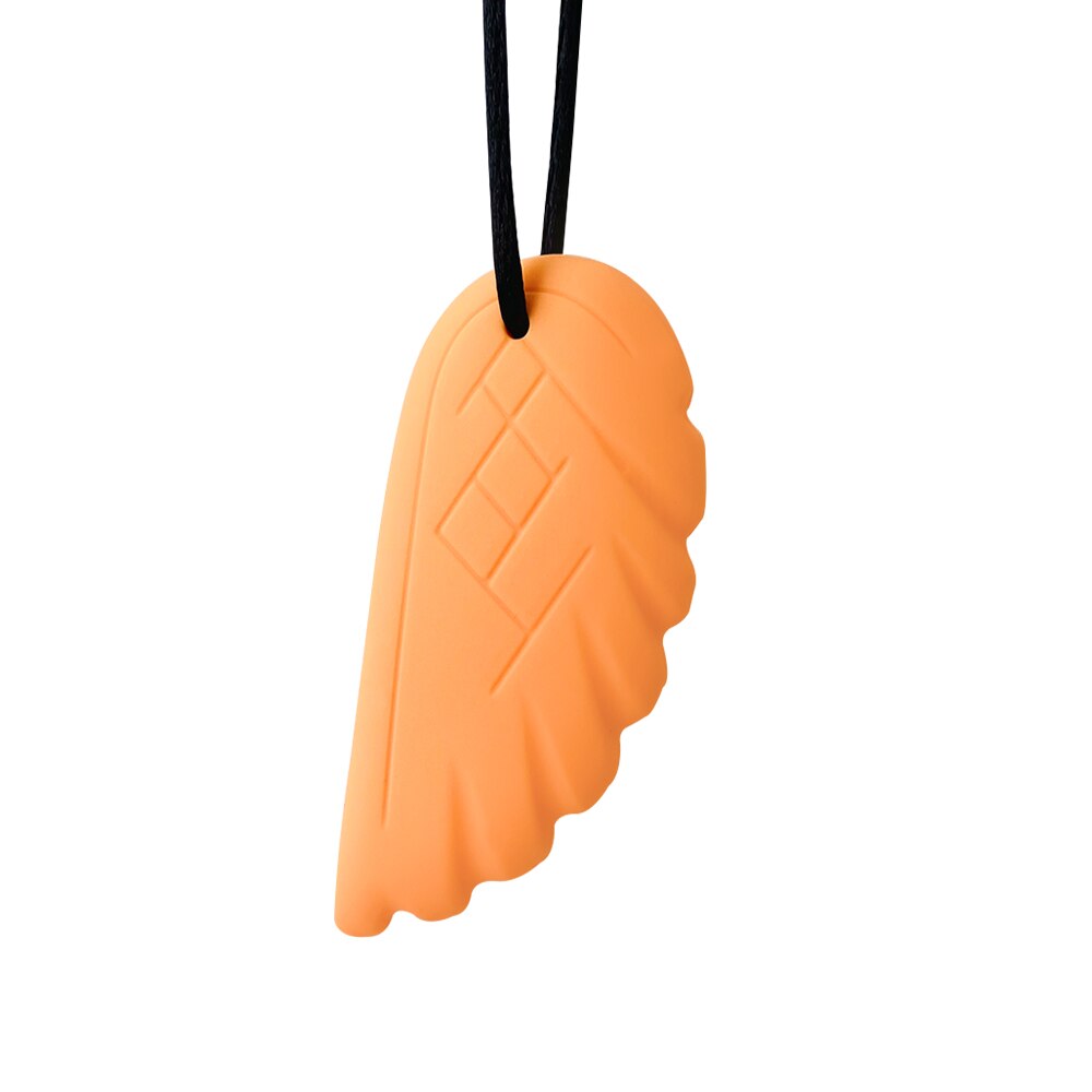 Feather Chew Necklace The Autistic Innovator Orange 