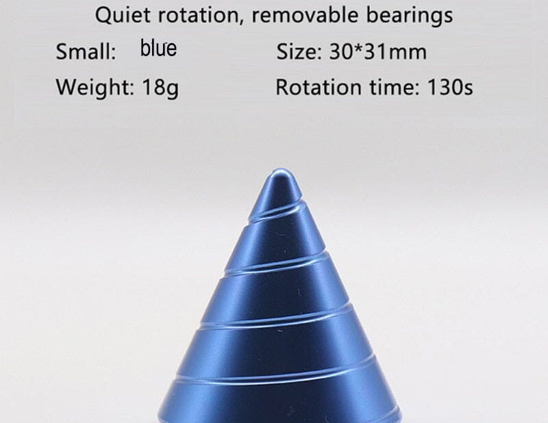 Cone Desk Spinner Stim Toy The Autistic Innovator Blue 