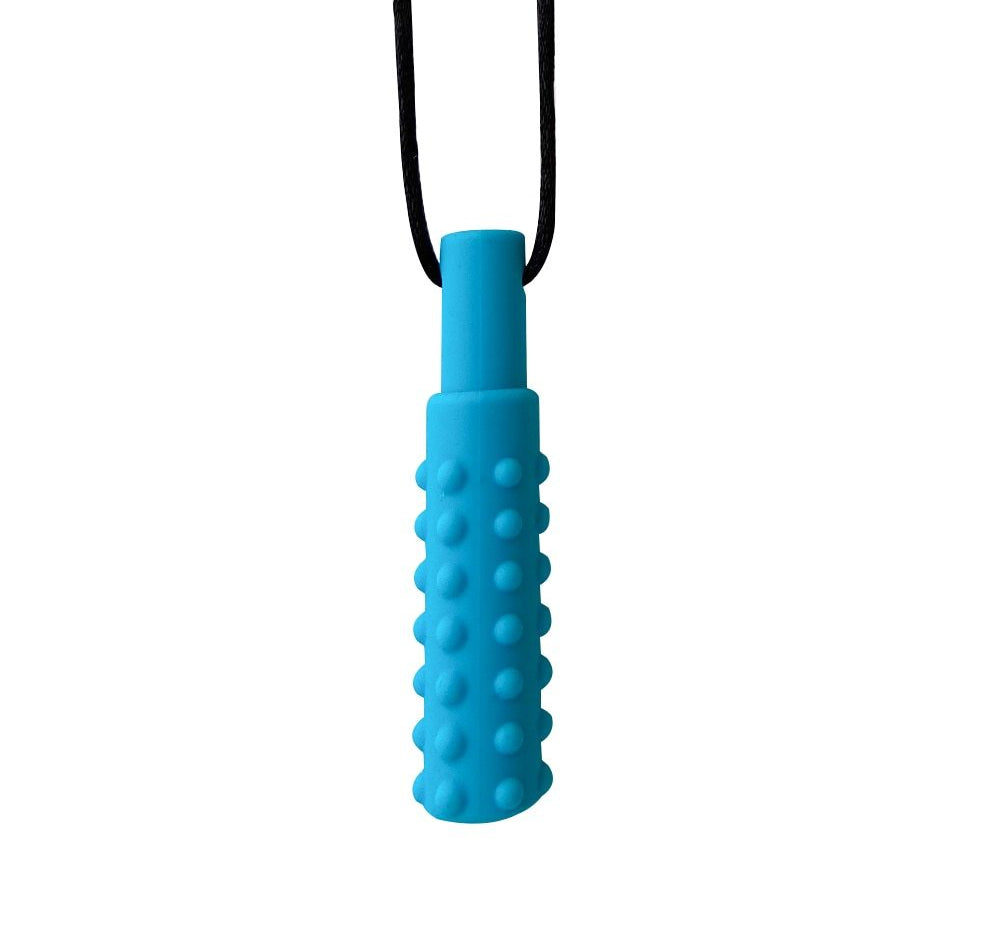 Textured Pendant Chew Necklace 0 The Autistic Innovator Blue 
