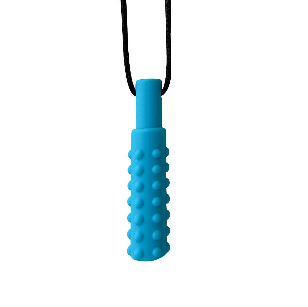 Textured Pendant Chew Necklace 0 The Autistic Innovator Blue 