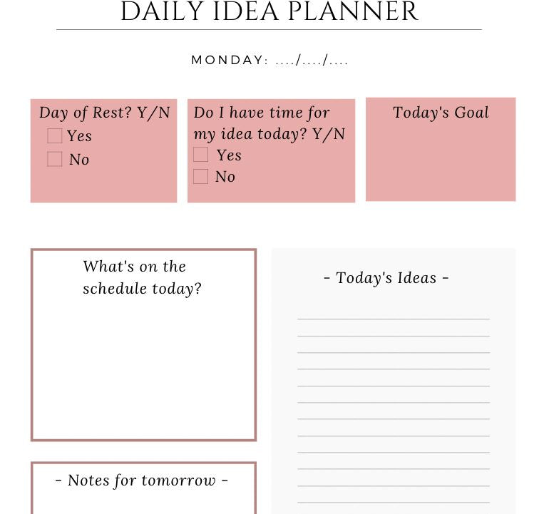 Daily & Weekly Idea Planner for Autistic Adults The Autistic Innovator 