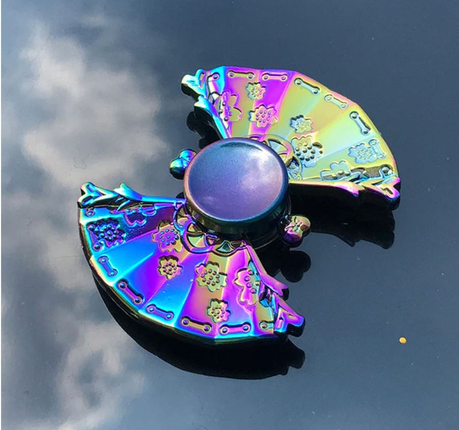 Rainbow Fidget Spinner The Autistic Innovator Uchiwa Fan 