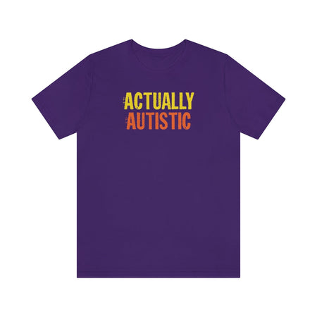 Actually Autistic Unisex T-Shirt T-Shirt The Autistic Innovator Team Purple L 