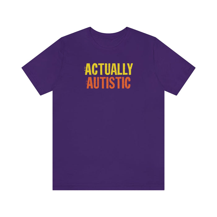 Actually Autistic Unisex T-Shirt T-Shirt The Autistic Innovator Team Purple L 