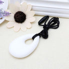 Teardrop Chew Necklace The Autistic Innovator White 