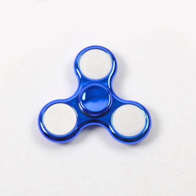 6colors Creative LED Light Luminous Fidget Spinner Changes Hand Spinner Golw in the Dark Stress Relief Toys For Kids The Autistic Innovator blue 