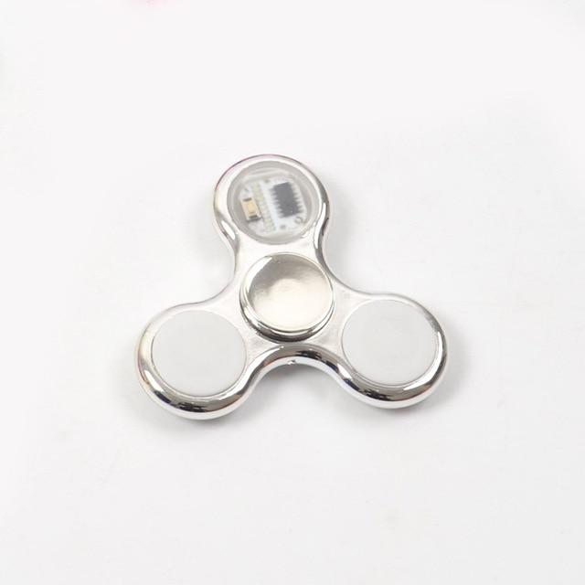 Anzmtosn cool fidget spinners toy metal for kids adults, steel fidgit  finger hand spinner desk toys
