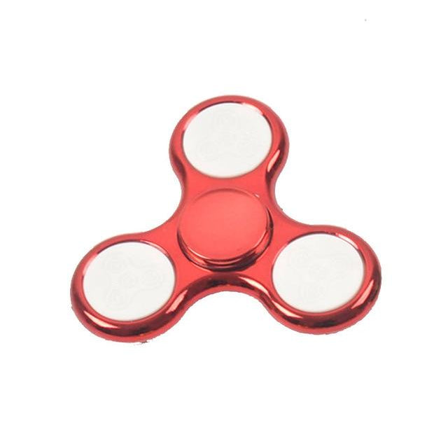 6colors Creative LED Light Luminous Fidget Spinner Changes Hand Spinner Golw in the Dark Stress Relief Toys For Kids The Autistic Innovator red 