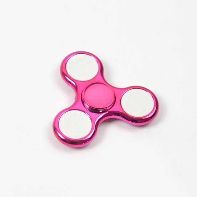 6colors Creative LED Light Luminous Fidget Spinner Changes Hand Spinner Golw in the Dark Stress Relief Toys For Kids The Autistic Innovator purple 