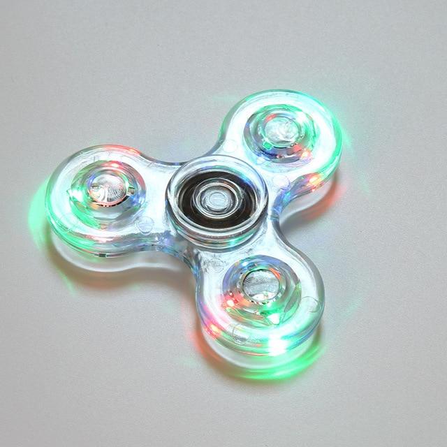 6colors Creative LED Light Luminous Fidget Spinner Changes Hand Spinner Golw in the Dark Stress Relief Toys For Kids The Autistic Innovator 