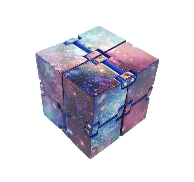 Galaxy Infinity Fidget Cube The Autistic Innovator Red & Blue Galaxy 