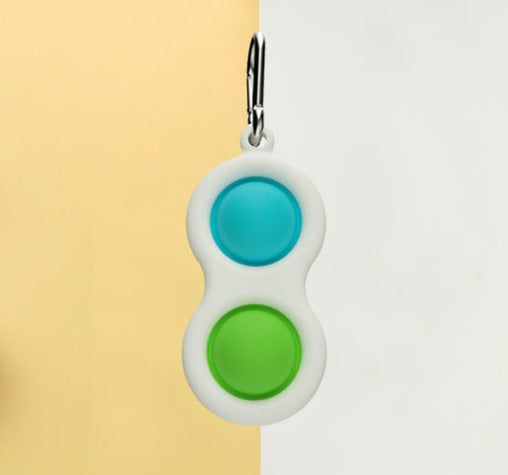 Simple Dimple Stim Toy Keychain The Autistic Innovator Blue & Green 