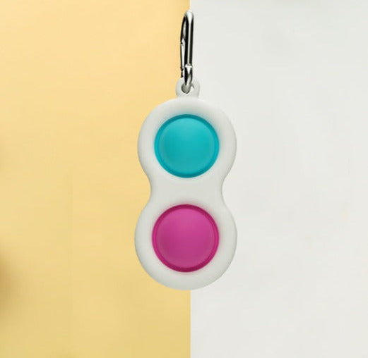 Simple Dimple Stim Toy Keychain The Autistic Innovator Pink & Blue 