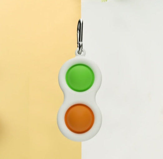 Simple Dimple Stim Toy Keychain The Autistic Innovator Orange & Green 