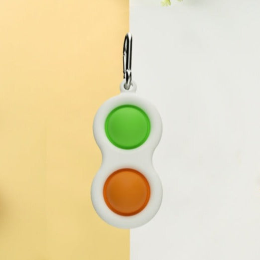 Simple Dimple Stim Toy Keychain The Autistic Innovator Orange & Green 
