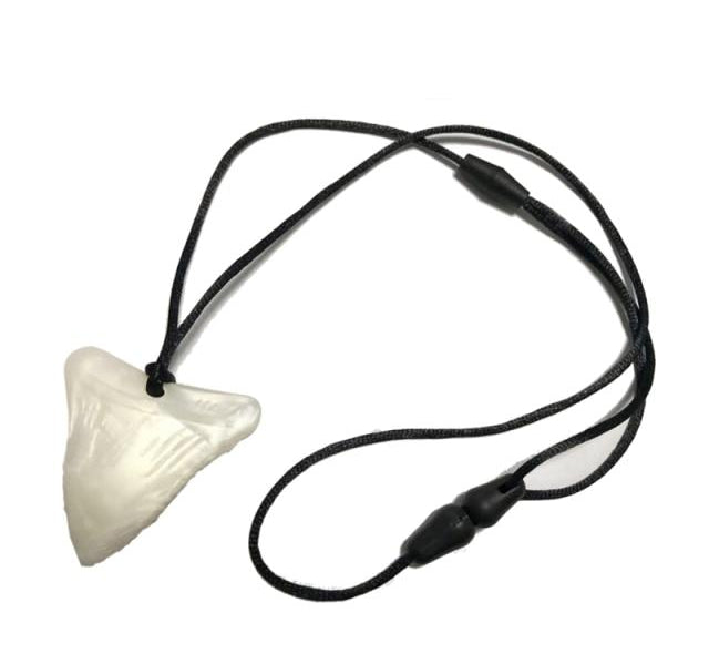 Shark Tooth Pendant Chew Necklace The Autistic Innovator Off-White 