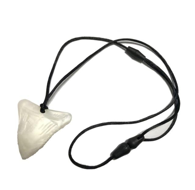 Shark Tooth Pendant Chew Necklace The Autistic Innovator Off-White 