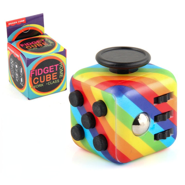 Push Button Fidget Cube The Autistic Innovator Rainbow 