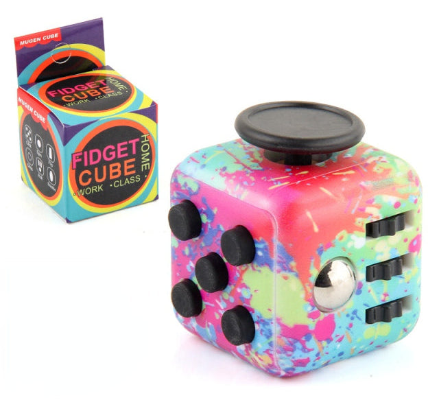 Push Button Fidget Cube The Autistic Innovator Paint Splatter 