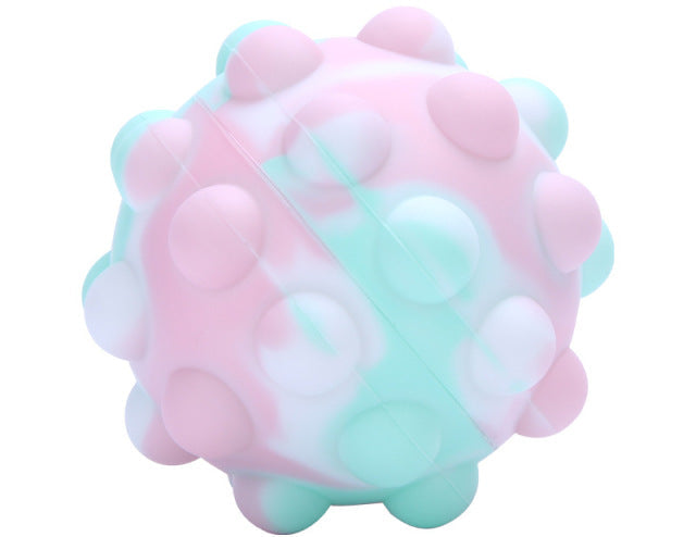 Bubble Wrap Ball Stim Toy The Autistic Innovator Pink & Sky Blue 