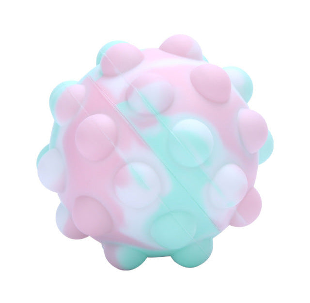 Bubble Wrap Ball Stim Toy The Autistic Innovator Pink & Sky Blue 